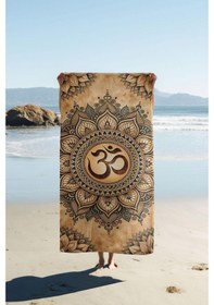 Resim Dijital Baskı Plaj Deniz Havlusu Modern Desenli Peştamal 80x160 Cm Hvl0063 Renkli 