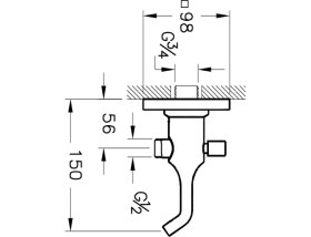 Resim Artema Suit U A42490 Çıkış Ucu, El Duşu Çıkışlı, Krom 