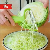 Resim 1 Adet Paslanmaz Çelik Lahana Doğrayıcı ve Dilimleyici - Mor Lahana, Marul, Havuç için Geniş Ağızlı Manuel Sebze Dilimleyici - Ev ve Restoran Kullanımı İçin Gıda Güvenli Mutfak Aleti, Salata Hazırlama Aracı | Rahat Tutma Sapı | Dayanıklı Yapı, Sebze Doğrayıcı ve Dilimleyici 