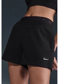 Resim Nike Chill Frech Tery 4 Womens Short Fransız Havlu Kumaş Kadın Günlük Şort Siyah 