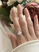 Resim Zirkon Silver Yonca Yüzük 