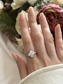 Resim Zirkon Silver Yonca Yüzük 