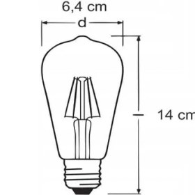 Resim 4W Dim Rustik LED Ampul Sarı Işık Edison Ampul 