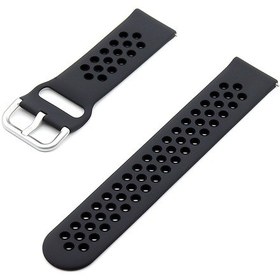 Resim Padalink 22mm Evrensel Kordon Kolyeli Silikon Saat Kayışı - Spor İçin Nefes Alır, Ter/su Dayanıklı, Kol Büyüklüğü Ayarlanabilir Siyah 