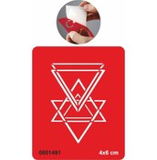 Resim Valknut Üçgen Semboller Deseni Tattoo Geçici Dövme Şablonları Kına Kalıpları 