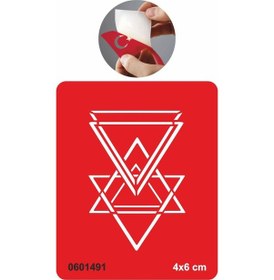 Resim Valknut Üçgen Semboller Deseni Tattoo Geçici Dövme Şablonları Kına Kalıpları 