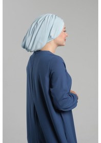 Resim Hürrem Bone Bebe Mavisi Pratik Hazır Geçmeli Tesettür Bone Sandy Büzgülü Salaş 2119 11 Bebe Mavisi 