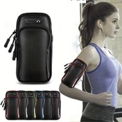 Resim Koşu Kol Bandı Telefon Tutucu - Fermuarlı Çok Fonksiyonlu Spor Kol Çantası, Ayarlanabilir Kayış ve Kulaklık Girişi - Hafif, Poliester Fitness & Dış Aktiviteler için Telefon Kılıfı 