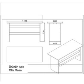 Resim Robinhome Robin Home Verona Abc Ofis Büro Masa Takımı Ofis Masası + Keson + 