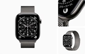 Resim Apple Watch Series 11 GPS + Cellular 42 mm Arduvaz Titanyum Kasa Akıllı Saat ve Siyah Spor Kordon - S/M. Uyku Skoru, Fitness Takibi, Sağlık İzleme, Hep Açık Ekran 
