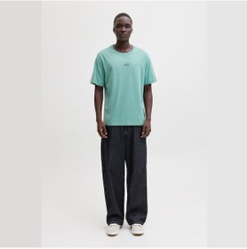 Resim Jack & Jones Graphic Erkek Mavi Tişört 12268415-mın Mavi 