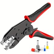 Resim ANCWOONY Ratchet Tel Sıkma Aracı - 6-35mm² AWG 10-2, Ergonomik Kırmızı ve Siyah Tutma, Dayanıklı Metal Yapı, Elektrik Kablosu için Güç Gerektirmez, Ayarlanabilir Tornavida ve Altıgen Anahtar Dahil, Tel Sıkma Aracı, Sağlam Aracı Tasarımı, Dayanıklı Yapı, Sıkma Aracı, Sıkma Seti, Sıkma, Sıkma Pense, Sıkma Anahtarı, Sıkma Aracı Kiti, Elektrik Terminali Sıkma Aracı, Elektrik Kablosu Sıkma Aracı, Elektrikçi Aracı Tam Kiti, Elektrikçi Aracı, Rj Aracı, Elektrik Aracı 