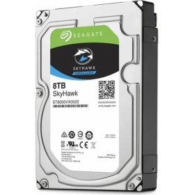 Resim Seagate Skyhawk 3.5" 8TB Sata 3.0 256MB 210Mb/s RV Sensör 7200Rpm 64HD Kamera 180TB/Yil Isyükü 7/24 Güvenlik Disk ST8000VX0022 