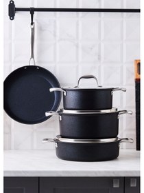 Resim Karaca Biodiamond Pro İndüksiyon Tabanlı 7 Parça Tencere Seti 