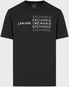 Resim Armani Exchange Erkek T Shirt 3dztac Zj9tz 1200 Siyah 