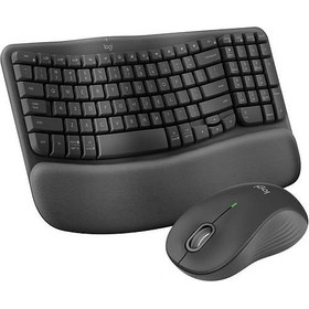 Resim Logitech Wave Keys MK670 Combo M550 L Kablosuz Mouse Kablosuz Ergonomik Klavye 