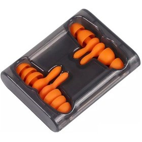 Resim Kangvka Tl-2784 Ultra Rahat Silikon Kulak Tıkacı - Gürültü Engelleme, 2 Çift Portatif Taşıma Kutusu İle, Turuncu 