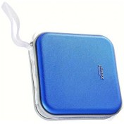 Resim Cloud011 40 Kapaklı Mavi Cd Dvd Saklama Kutusu Araç Ev Seyahat Çantalı Zip Kılıf 