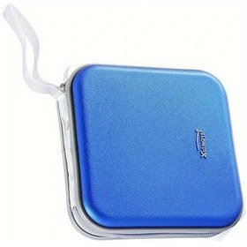 Resim Cloud011 40 Kapaklı Mavi Cd Dvd Saklama Kutusu Araç Ev Seyahat Çantalı Zip Kılıf 