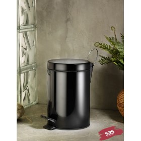 Resim Sas Siyah Pedallı Banyo & Mutfak Çöp Kovası 3LT 