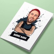 Resim Yakışıklı ve Karizmatik Karikatürlü Tebrik Kartı 