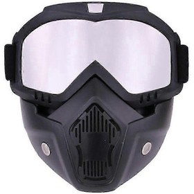 Resim Bisiklet Gözlükleri Moto Gözlükleri Retro Açık Yüz S Gözlük Maskesi- 