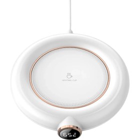 Resim SunniMix USB Kahve Kupa Isıtıcı Pad Danışma Ev Ofis Coaster 10 W LED Ekran Beyaz 