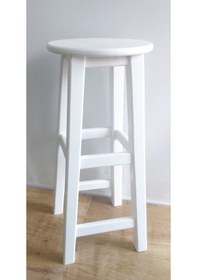 Resim Ahşap Bar Taburesi - Arbre Klasik- 75 Cm Beyaz 