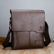 Resim Erkek Vintage Messenger Çanta, Polyester Astarlı İş Çapraz Omuz Çantası, Kenar Boyası Yok, Siyah - Lüks Marka 