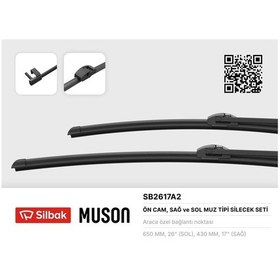 Resim Sılbak Sb2617a2 Sılecek Supurgesı 650 / 430mm Bmw 6 Serısı Cabrıo Coupe 03 / 11 