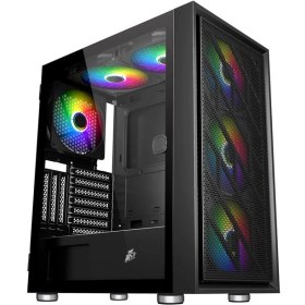 Resim 1ST PLAYER Ar7 Siyah 650w 80+ Argb 4x12cm Fan Temperli Cam Mesh Usb 3.0 Atx Kasa 