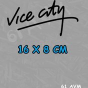 Resim 61 AVM Vice City - Sticker Folyo Kesim | Siyah | 16 x 8 cm 