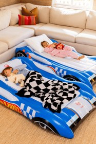 Resim Hot Wheels Şişme Çocuk Yatağı - Mavi 