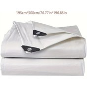 Resim Gaojunshop01 Beyaz Plastik Örtü 200x500cm Bahçe Araç Havuz Çiftlik İçin Dayanıklı 