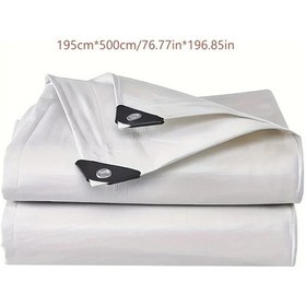 Resim Gaojunshop01 Beyaz Plastik Örtü 200x500cm Bahçe Araç Havuz Çiftlik İçin Dayanıklı 