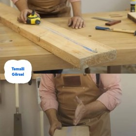 Resim Badem10 Plastik Hazneli Boyalı Çırpı Çizim Ipi Inşaat Marangoz Ip 30 Metre Mavi Tebeşir Boya 