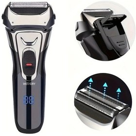 Resim Xuweiwei Feıyba Siyah Erkek Elektrikli Tiras Makinesi Kablosuz Aluminyum Hizli Sarj Led Ekran 600mah Pil 
