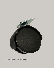 Resim Techmrt Kilitsiz Mini Tekerlek Ayak 4 Cm 4 Lü Set Kolay Montaj 4 Adet 