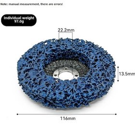Resim Samdoo 4.5 İnç Mavi Pas Önleyici/polişör Testere 115 22mm 85g Metal/ Ahşap/plastik/ Nilon Boya Ve Pas Kaldırıcı Çelik Taşlama Levha 