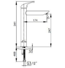 Resim Ar Allegra Yüksek Tip Çanak Lavabo Bataryası 102188100 