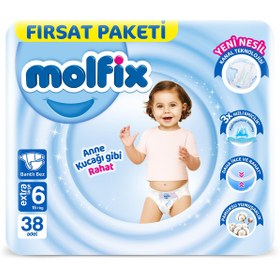 Resim Molfix Bebek Bezi 6 Beden Ekstra Large Fırsat Paketi 38 Adet - Standart / Standart 