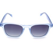 Resim Chocolate Unisex Mavi-Füme Polarize Degrade Cam Selüloz Asetat (Selüloid) Kapalı Çerçeve Dikdörtgen Güneş Göz 