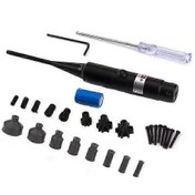 Resim Yeşil/kırmızı Lazer Kalibratörü Alüminyum Alaşımlı Kalibratör 18 Adaptörlü Dönüşsüz Lazer Kalibratörü Sınır Ötesi Nişan Alma Aleti Yeşil Işık 