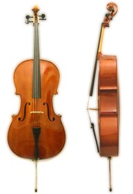 Resim Picaldi CG106 4/4 Profesyonel Çello Seti | Tam Boy Çello Standartları Zengin Harmonik Yapı Abanoz Klavye ve Güçlü Ses Hacmi 