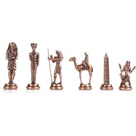 Resim SHC42000 Gifthome Büyük Boy Metal Mısır Satranç Taşı Antik 