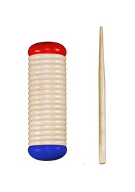 Resim Iq Plus Kırmızı & Mavi Ahşap Guiro Shaker 