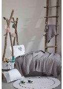 Resim Ecocotton Kayra Bebek Yatak Örtüsü Gri 120*170 