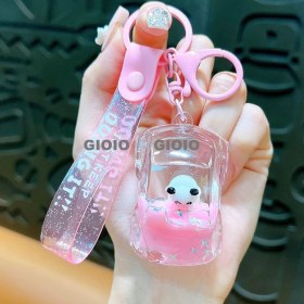 Resim Silver1 Yeni Sevimli Çizgi Film Işıklı Işık Kulomi Büyük Kulak Köpek Hediye Kutusu Anahtarlık Araba Okul Çantası Dıy Kolye Hediye (Yurt Dışından) 