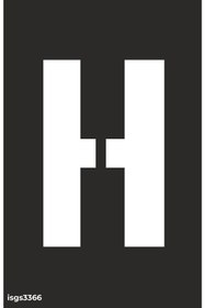 Resim isgtabelam 32x50 Cm/kompozit / H Harfi Boyama Şablonu 