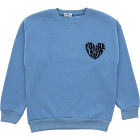 Resim Kız Çocuk Sweatshirt 00082 Mavi 